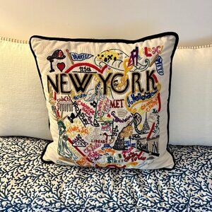 Catstudio 18x18 Hand Embroidered New York Pillow 2004